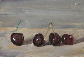 Painting of Still life with Cherries