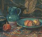 Green Bowl with Pomegranites